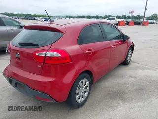 2015 Kia Rio LX with VIN KNADM5A34F6517123, listed as a IAAI auction lot 42125593 with 138,214 mi miles. Bid and sale history available at carsss.com. Image 4.