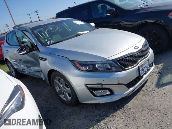 2015 Kia Optima LX z VIN 5XXGM4A71FG466873, wystawiony jako IAAI lot #41851355 z przebiegiem 13 880 mil mil oraz . Historia ofert i sprzedaży dostępna na DreamBid. Obrazek 1.