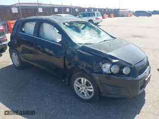 2012 Chevrolet Sonic LT with VIN 1G1JC6SB9C4200197, listed as a IAAI auction lot 42085421 with 124,667 mi miles. Bid and sale history available at carsss.com. Image 1.
