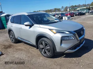2022 Nissan Rogue Platinum with VIN JN8BT3DD0NW271776, listed as a IAAI auction lot 41766854 with 44,278 mi miles. Bid and sale history available at carsss.com. Image 1.