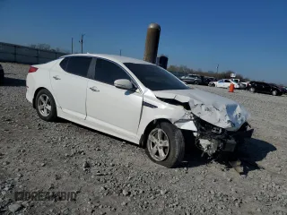 2015 Kia Optima LX with VIN KNAGM4A77F5540430, listed as a Copart auction lot 48704455 with 224,491 mi miles and Salvage Title. Bid and sale history available at carsss.com. Image 4.