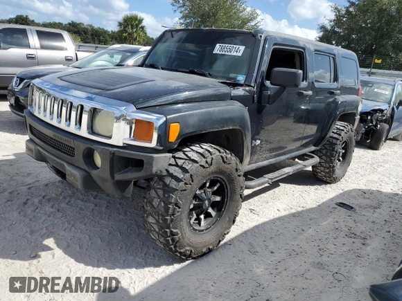 2007 Hummer H3 SUV with VIN 5GTDN13E478201274, listed as a Copart auction lot 78855014 with 188,946 mi miles and Salvage Title. Bid and sale history available at DreamBid. Image 1.