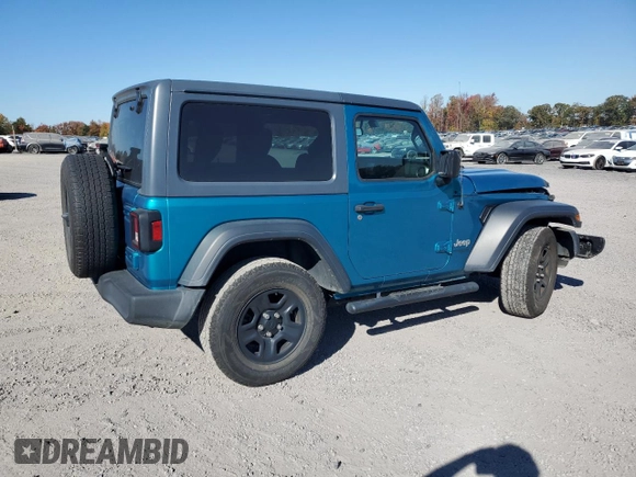 2020 Jeep Wrangler Sport with VIN 1C4GJXAG4LW178754, listed as a Copart auction lot 77232714 with 108,955 mi miles and Salvage title. Bid and sale history available at DreamBid. Image 3.