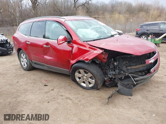 2012 Chevrolet Traverse 1LT with VIN 1GNKRGED9CJ330924, listed as a IAAI auction lot 41832593 with 159,303 mi miles and . Bid and sale history available at DreamBid. Image 1.