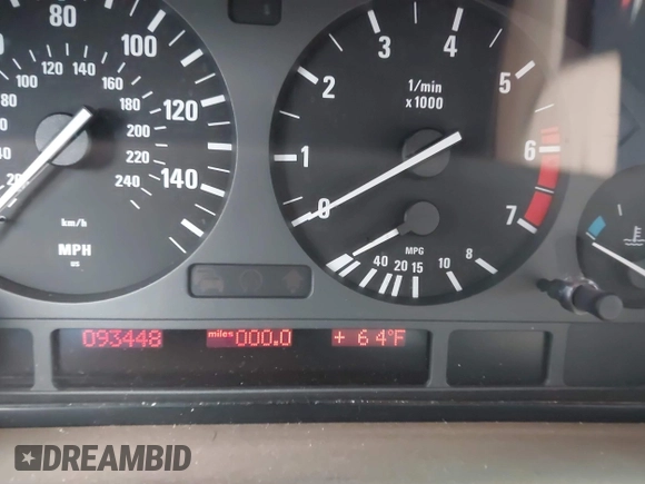 1998 BMW 7 Series with VIN WBAGF8323WDL57406, listed as a IAAI auction lot 42428227 with 93,448 mi miles and . Bid and sale history available at DreamBid. Image 14.