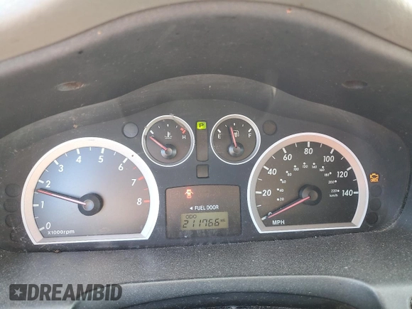 2005 Hyundai Santa Fe GLS with VIN KM8SC13D35U999519, listed as a Copart auction lot 81822914 with 211,766 mi miles and Salvage Title. Bid and sale history available at carsss.com. Image 9.