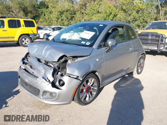 2015 FIAT 500 Sport with VIN 3C3CFFBR9FT676764, listed as a IAAI auction lot 40868571 with 61,936 mi miles and . Bid and sale history available at DreamBid. Image 2.