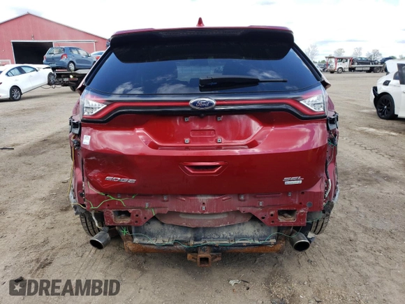 2016 Ford Edge SEL z VIN 2FMPK3J93GBB80120, wystawiony jako Copart lot #56124735 z przebiegiem 104 706 mil mil oraz Szkoda całkowita • Salvage title. Historia ofert i sprzedaży dostępna na DreamBid. Obrazek 6.