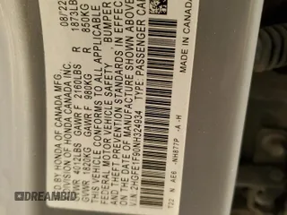 2022 Honda Civic Touring z VIN 2HGFE1F90NH324934, wystawiony jako Copart lot #48501555 z przebiegiem 99 825 mil mil oraz Szkoda całkowita • Salvage title. Historia ofert i sprzedaży dostępna na DreamBid. Obrazek 12.