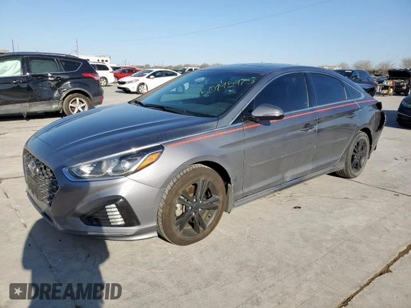 2018 Hyundai Sonata SEL with VIN 5NPE34AF3JH678141, listed as a Copart auction lot 50195975 with 42,701 mi miles and Salvage Title. Bid and sale history available at DreamBid. Image 1.