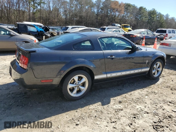 2007 Ford Mustang Deluxe with VIN 1ZVFT80NX75232594, listed as a Copart auction lot 46813425 with 177,026 mi miles and Salvage Title. Bid and sale history available at carsss.com. Image 3.
