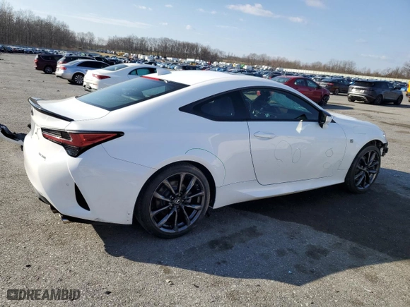 2019 Lexus RC with VIN JTHSZ5BC2K5009113, listed as a Copart auction lot 49695045 with 43,410 mi miles and Salvage Title. Bid and sale history available at carsss.com. Image 3.