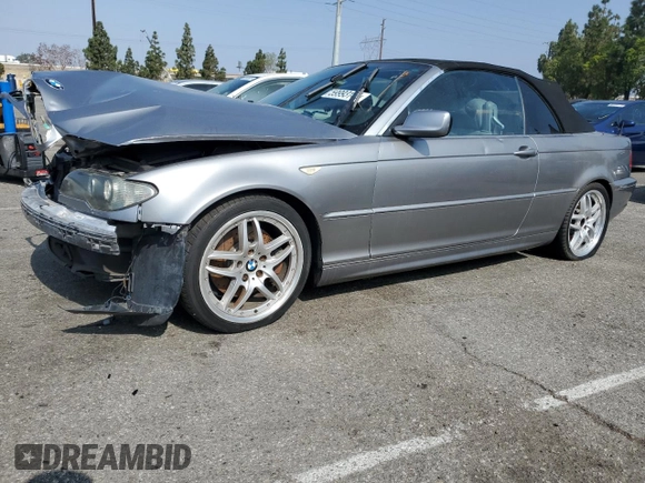 2004 BMW 3 Series 330Ci with VIN WBABW53414PL44756, listed as a Copart auction lot 59993145 with 105,596 mi miles and Salvage title. Bid and sale history available at DreamBid. Image 1.