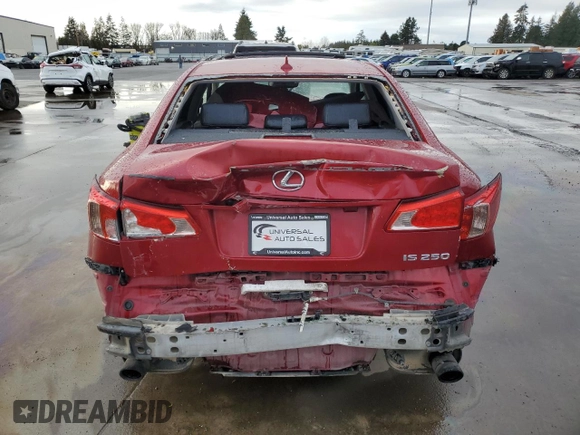 2013 Lexus IS 250 with VIN JTHBF5C24D5190703, listed as a Copart auction lot 86897944 with Not Provided miles and Salvage Title. Bid and sale history available at DreamBid. Image 6.