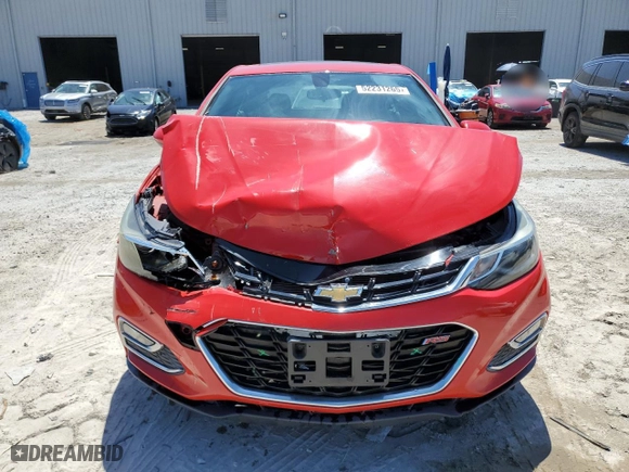 2017 Chevrolet Cruze LT with VIN 3G1BE6SMXHS513654, listed as a Copart auction lot 52231265 with 52,196 mi miles and Salvage Title. Bid and sale history available at carsss.com. Image 5.