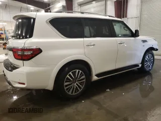 2022 Nissan Armada SV with VIN JN8AY2AD3N9675519, listed as a Copart auction lot 88018885 with 75,802 mi miles and Salvage Title. Bid and sale history available at carsss.com. Image 3.
