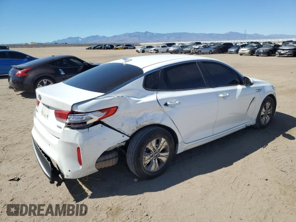 2017 Kia Optima Hybrid with VIN KNAGT4LC0H5007464, listed as a Copart auction lot 67412084 with 104,083 mi miles and Salvage Title. Bid and sale history available at carsss.com. Image 3.