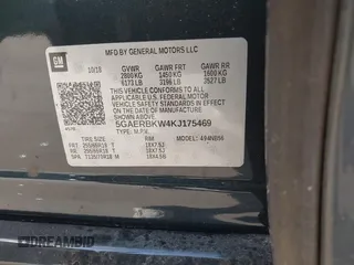 2019 Buick Enclave Essence with VIN 5GAERBKW4KJ175469, listed as a IAAI auction lot 40815246 with 131,347 mi miles and . Bid and sale history available at carsss.com. Image 9.