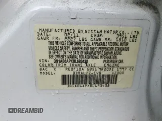 2011 Nissan Sentra SR with VIN 3N1AB6APXBL693438, listed as a Copart auction lot 54563775 with 162,789 mi miles and Salvage Title. Bid and sale history available at DreamBid. Image 12.