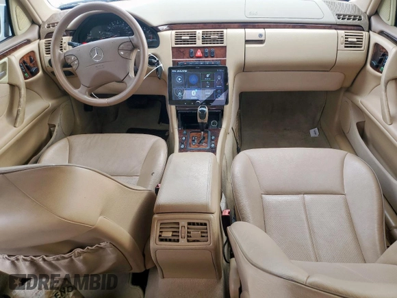 2001 Mercedes-Benz E-Class with VIN WDBJF65J71B292564, listed as a Copart auction lot 50943995 with 120,843 mi miles and Clean Title. Bid and sale history available at carsss.com. Image 10.