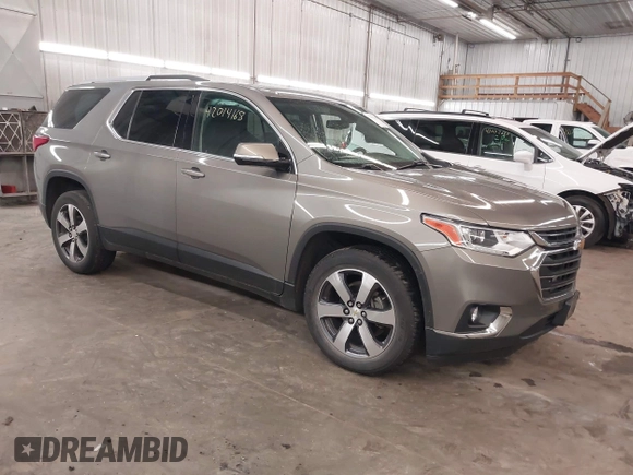 2018 Chevrolet Traverse LT z VIN 1GNEVHKW0JJ166321, wystawiony jako IAAI lot #42014168 z przebiegiem 81 442 mil mil oraz . Historia ofert i sprzedaży dostępna na DreamBid. Obrazek 1.