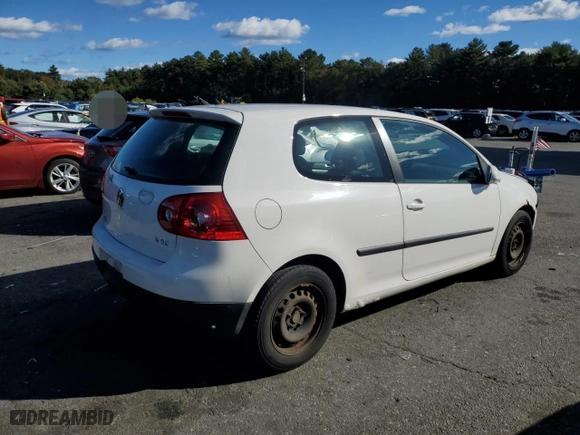 2008 Volkswagen Rabbit S with VIN WVWBB71KX8W320558, listed as a Copart auction lot 74807344 with 151,950 mi miles and Salvage Title. Bid and sale history available at carsss.com. Image 3.