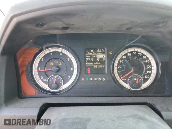 2018 Ram 1500 Tradesman with VIN 3C6JR7DG7JG186490, listed as a Copart auction lot 74712524 with 58,120 mi miles and Salvage title. Bid and sale history available at DreamBid. Image 9.