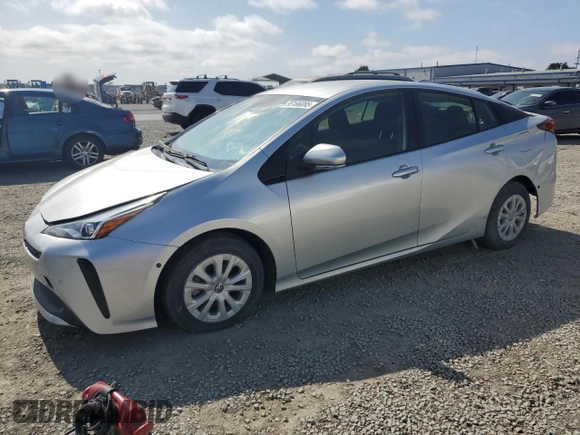 2021 Toyota Prius L Eco with VIN JTDKAMFU8M3145511, listed as a Copart auction lot 55166085 with 14,846 mi miles and Salvage Title. Bid and sale history available at DreamBid. Image 1.
