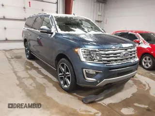 2019 Ford Expedition Max Limited with VIN 1FMJK2AT5KEA52552, listed as a IAAI auction lot 41489427 with 105,336 mi miles and . Bid and sale history available at DreamBid. Image 1.