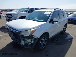 2014 Subaru Forester 2.0XT Premium with VIN JF2SJGDC6EH523777, listed as a IAAI auction lot 41699383 with 81,653 mi miles. Bid and sale history available at carsss.com. Image 2.