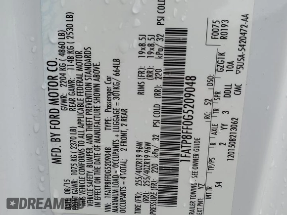 2016 Ford Mustang GT Premium z VIN 1FATP8FF0G5209048, wystawiony jako Copart lot #55021455 z przebiegiem 61 503 mil mil oraz Szkoda całkowita • Salvage title. Historia ofert i sprzedaży dostępna na DreamBid. Obrazek 12.