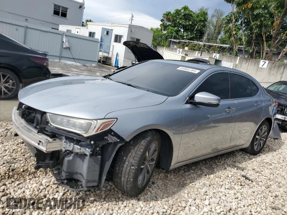 2019 Acura TLX with VIN 19UUB1F36KA010114, listed as a Copart auction lot 59905764 with 58,154 mi miles and Non Repairable. Bid and sale history available at carsss.com. Image 1.