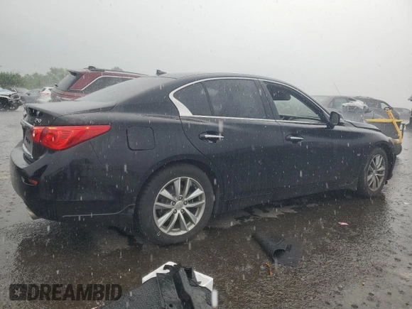 2014 Infiniti Q50 Premium with VIN JN1BV7AR9EM707892, listed as a Copart auction lot 63298055 with 144,391 mi miles and Salvage title. Bid and sale history available at DreamBid. Image 3.