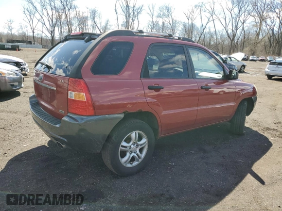 2008 Kia Sportage LX with VIN KNDJE723087518845, listed as a Copart auction lot 49896305 with 216,599 mi miles and Salvage Title. Bid and sale history available at DreamBid. Image 3.