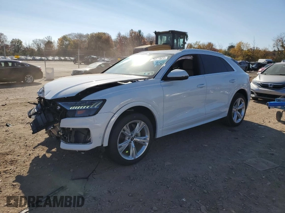 2021 Audi Q8 Premium Plus with VIN WA1BVAF16MD034467, listed as a Copart auction lot 76974524 with 38,272 mi miles and Salvage Title. Bid and sale history available at carsss.com. Image 1.