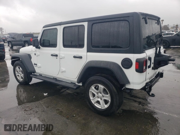 2022 Jeep Wrangler Unlimited Sport S with VIN 1C4HJXDN1NW150976, listed as a Copart auction lot 45183705 with 41,765 mi miles and Salvage Title. Bid and sale history available at carsss.com. Image 2.