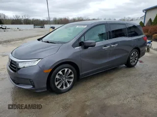 2021 Honda Odyssey EX-L with VIN 5FNRL6H76MB006265, listed as a Copart auction lot 50958395 with 60,662 mi miles and Salvage Title. Bid and sale history available at DreamBid. Image 1.