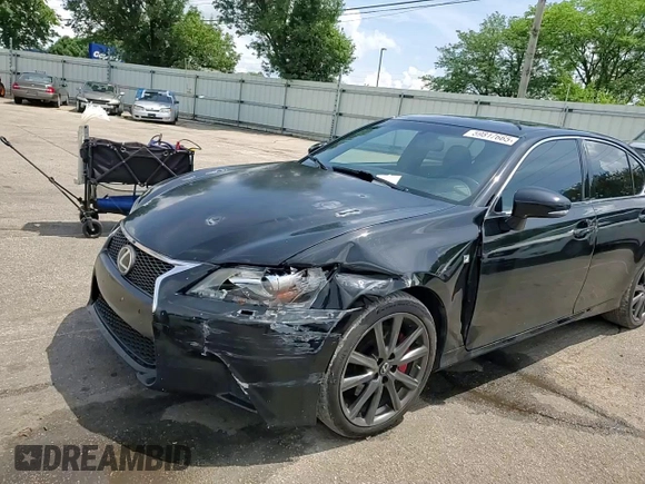 2014 Lexus GS 350 with VIN JTHCE1BL1E5020262, listed as a Copart auction lot 59817665 with 128,205 mi miles and Salvage title. Bid and sale history available at DreamBid. Image 13.
