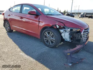 2018 Hyundai Elantra SEL with VIN 5NPD84LF1JH217630, listed as a Copart auction lot 46940535 with 75,256 mi miles and Salvage Title. Bid and sale history available at carsss.com. Image 4.