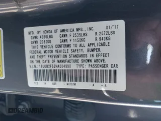 2017 Acura TLX V6 w/Technology Pkg with VIN 19UUB2F52HA004990, listed as a IAAI auction lot 41613435 with 120,186 mi miles. Bid and sale history available at carsss.com. Image 9.