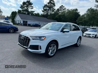 2021 Audi Q7 Premium Plus with VIN WA1LXAF71MD019698, listed as a Copart auction lot 62401545 with 96,993 mi miles and Clean title. Bid and sale history available at DreamBid. Image 1.