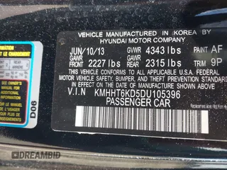 2013 Hyundai Genesis Coupe Premium z VIN KMHHT6KD5DU105396, wystawiony jako IAAI lot #42178264 z przebiegiem 95 548 mil mil oraz . Historia ofert i sprzedaży dostępna na DreamBid. Obrazek 9.