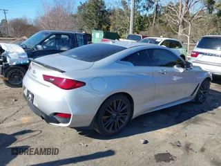 2018 Infiniti Q60 Luxe with VIN JN1EV7EL9JM391021, listed as a IAAI auction lot 41369592 with 112,732 mi miles and . Bid and sale history available at carsss.com. Image 4.