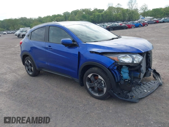 2018 Honda HR-V EX-L Navi with VIN 3CZRU6H76JM705801, listed as a IAAI auction lot 41555125 with 12,729 mi miles. Bid and sale history available at carsss.com. Image 1.