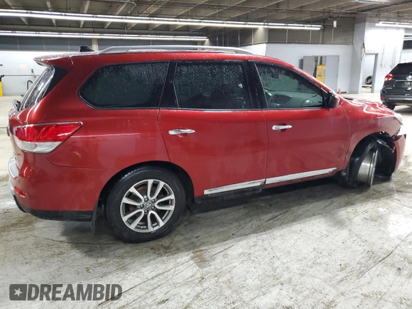 2014 Nissan Pathfinder SV with VIN 5N1AR2MM0EC616978, listed as a Copart auction lot 46463385 with 131,758 mi miles and Salvage Title. Bid and sale history available at carsss.com. Image 3.