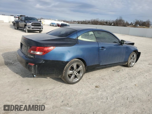 2010 Lexus IS with VIN JTHFE2C2XA2503785, listed as a Copart auction lot 47293885 with Not Provided miles and Salvage Title. Bid and sale history available at carsss.com. Image 3.