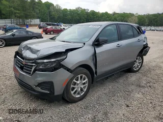 2024 Chevrolet Equinox LS with VIN 3GNAXSEG4RL161752, listed as a Copart auction lot 53924455 with 18,220 mi miles and Salvage title. Bid and sale history available at DreamBid. Image 1.