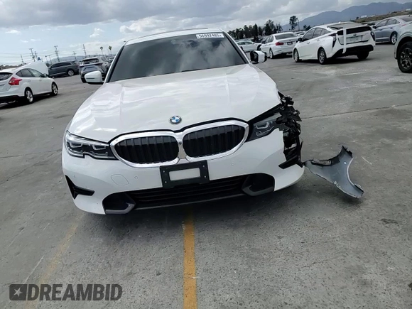 2022 BMW 3 Series 330i with VIN 3MW5R1J08N8C23042, listed as a Copart auction lot 56992485 with 43,693 mi miles and Salvage title. Bid and sale history available at DreamBid. Image 13.