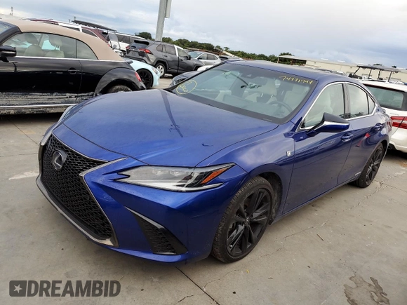 2022 Lexus ES 300h F Sport with VIN 58AGA1C12NU017408, listed as a Copart auction lot 74771444 with 11,885 mi miles and Salvage title. Bid and sale history available at DreamBid. Image 1.