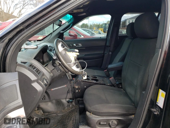 2015 Ford Utility Police Interceptor with VIN 1FM5K8AR2FGA70476, listed as a Copart auction lot 80536514 with 0 mi miles and Salvage Title. Bid and sale history available at carsss.com. Image 7.